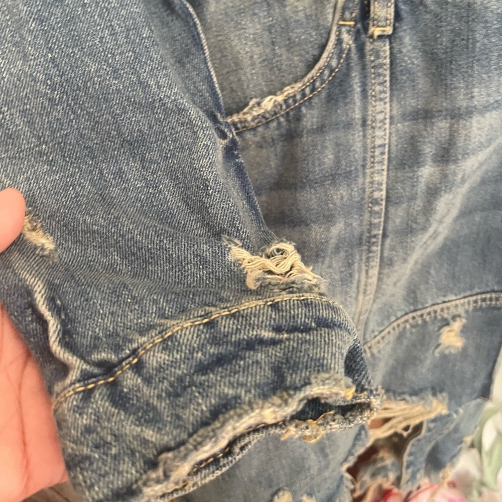 ZARA Distressed ASYMMETRICAL Denim Jacket Dress - Blue XS X SMALL - Picture 4 of 9